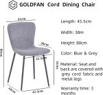 GOLDFAN Solid Wooden Dining Table and 4 Chairs Set Round Kitchen Home Table with Cord Dining Chairs Dining Room Furniture,100CM/Grey - Image 6