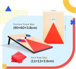 simpa Portable Cornhole Outdoor Game Set: 90 x 60 cm / 3ft x 2ft Double Set Corn Hole Bean Bag Toss Game with 8 Bean Bags & 2 Cornhole Boards. - Image 3