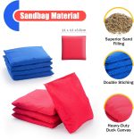 simpa Portable Cornhole Outdoor Game Set: 90 x 60 cm / 3ft x 2ft Double Set Corn Hole Bean Bag Toss Game with 8 Bean Bags & 2 Cornhole Boards. - Image 4