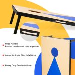 simpa Portable Cornhole Outdoor Game Set: 90 x 60 cm / 3ft x 2ft Double Set Corn Hole Bean Bag Toss Game with 8 Bean Bags & 2 Cornhole Boards. - Image 5