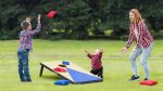 simpa Portable Cornhole Outdoor Game Set: 90 x 60 cm / 3ft x 2ft Double Set Corn Hole Bean Bag Toss Game with 8 Bean Bags & 2 Cornhole Boards. - Image 7