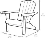 Keter Pack of 2 Alpine Adirondack Chairs | Outdoor Resin Garden Chairs with Wood-Effect Finish & Cup Holder | Weatherproof, Low Maintenance & Durable | 160kg Load | 10-Year Guarantee - Image 4