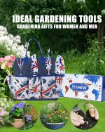 Stanew Gardening Tools, 7-Piece Gardening Gift Set with Ergonomic Soft-Grip Handles, Lightweight & Colorful Gardening Kit with Floral Organizer Bag, Printed Gardening Gifts for Women - Image 3