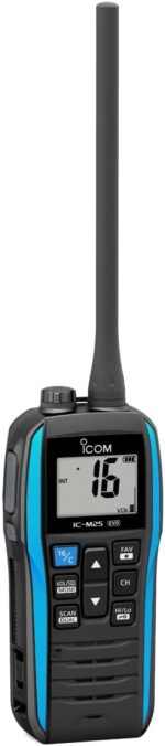 ICOM IC-M25 Euro EVO Marine VHF Radio – Slim, Floating & Waterproof with USB-C Charging | Handheld Marine Two-Way Radio, Long Battery Life – For Sailing, Kayaking, Jet Skiing, Yacht Safety (Blue) - Image 3