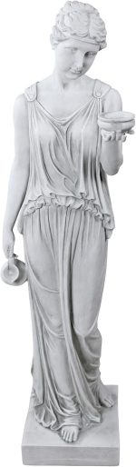 Design Toscano KY71304 Hebe the Goddess of Youth Greek Garden Statue, Large 81 cm, Polyresin, Antique Stone - Image 3