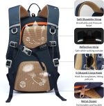 Lightweight Hiking Backpack, 30L Women/Men Waterproof Travel Rucksack Bag with Rain Cover, Outdoor Small Foldable Daypack for Student, Fit for 15.6 inch Laptop - Image 4