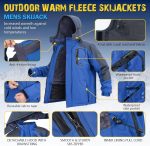 Mens Waterproof Winter Jacket with Removable Hood - Image 3