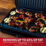 George Foreman Medium Electric Fit Grill [Non stick, Healthy, Griddle, Toastie, Hot plate, Panini, BBQ, Energy saving, Vertical storage, Easy clean, Drip tray, Ready to cook light] Black, 1630W 25810 - Image 3