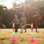 Ring Toss Game for Kids with 18 Throwing Rings and Travel Bag, Colorful Tossing and Active Play Set,Garden Games Outdoor Play Equipment for Children,Quick Setup for Indoor and Outdoor Use - Image 4