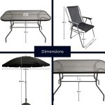 Samuel ALEXANDER 6 Person Garden Furniture Sets With Parasol Patio Dining Table And Chairs Set, Includes 6 Chairs, Table and Parasol - Image 4
