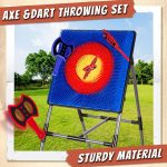 Axe Throwing Game for Backyard, Axe Throwing Target Set with 16 Throwing Axes Outdoor Games Indoor Carnival Yard Lawn Backyard Games for Age 3-12 - Image 3