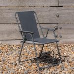 Harbour Housewares Folding Beach Deck Chairs - Grey - Pack of 2 - Metal Outdoor Patio Seat Lightweight Portable Deck Chair for Picnic, Garden, Camping, Fishing - Image 3
