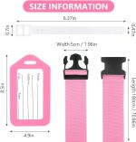 Flintronic 4 Pcs Luggage Straps with Luggage Tags, Adjustable Packing Belts for Suitcases Security Non-Slip Travel Belt Travel Accessories（Pink/Blue） - Image 3