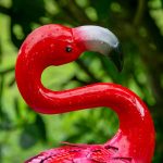 XONOR Metal Flamingo Garden Statues Red Flamingo Yard Art Outdoor Sculptures for Home Patio Lawn Backyard Décor, Set of 2 - Image 4