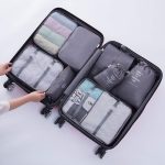 Travel Packing Cubes, Toifucos Multifunction 8pcs/set Luggage Organiser Compression Suitcase Essential Bag, Dark Gray - Image 3