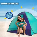 GEEZY Pop Up Tent - UV Sun Shelter for 2-3 Persons with Carry Bag - UPF 50+ Protection, Waterproof, Wind Resistant, Easy Setup, Portable - Beach Essentials for Camping, Picnic & Outdoor Adventures - Image 3