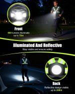 Babacom Running Lights for Runners, 500LM Running Chest Light, 45° Adjustable Beam & 6 Modes, 360° Reflective Running Vest, 1800mAh Rechargeable Alternative Headlamp for Camping/Hiking/Jogging - Image 3