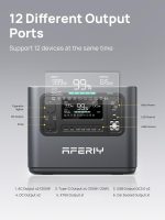 AFERIY Portable Power Station 1200W 960Wh, Solar Portable Power Station, 2x AC 220-240V Outlets, UK Plug, 4 Input Ways, 12 Outputs, LFP Battery, Solar Generator for Camping, Home Backup, Off-Grid - Image 3