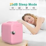 CROWNFUL Mini Fridge, 4 Liter 6 Can Portable Cooler and Warmer, Personal Fridge for Skin Care, Cosmetics, Food, Great for Bedroom, Office, Car, Dorm, ETL Listed (Matte Pink) [Energy Class A] - Image 3