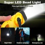 2 Pack Wind Up Solar Torch Led, Hand Crank Torch Camping Solar Powered Torchs with Carabiner Hook Super Bright Portable Survival Emergency Flashlight for Hiking, Outdoor, Survival Gear - Image 3