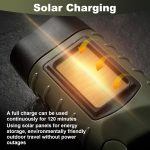2 Pack Wind Up Solar Torch Led, Hand Crank Torch Camping Solar Powered Torchs with Carabiner Hook Super Bright Portable Survival Emergency Flashlight for Hiking, Outdoor, Survival Gear - Image 4