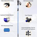 Trekking Pole, Collapsible Walking Hiking Stick for Men Women, Ultralight Aluminum Ski Pole with EVA Grip - Image 4