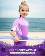 Gogokids Kids Shorty Wetsuit, 2.5mm SCR Neoprene Wetsuits for Toddlers, Back Zipper Children's Short Wet Suits Comfort & Warmth, UV Wetsuit for Swimming, Snorkelling & Surfing, Ages 2-8 Boys Girls - Image 4