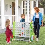 Giant Four in a Row, 4 to Score Jumbo Game with 42 Chess Rings, 3 Toss Rings, Basketball Hoop, Mini Golf, Carrying Bag, Outdoor Indoor Connect 4 Game for Kids Adults - Image 6