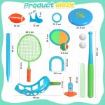 Outdoor Sports Game Set – 8-in-1 Backyard and Beach Games with flying disk, Badminton, Toss Games, Catch Ball, and Portable Storage Bag - Image 6