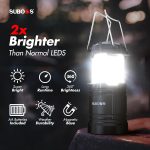 SUBOOS Camping Lanterns Battery Operated [2 Pack] - 2X Brighter LED Camping Light Lamp with Magnetic Base and Foldable Hook for Hanging, Portable for Hurricane, Emergency, Home, Shed and More - Image 3
