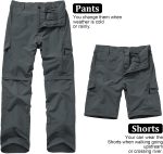 Jessie Kidden Hiking Walking Trousers Men,Quick Dry Convertible Lightweight Breathable Waterproof Outdoor Fishing Work Zip Off Cargo Pants - Image 5