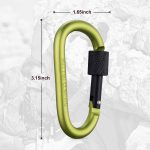 Carago Carabiner Clips with Screw Gate, 10 Pack Carabiners Hiking Clips with 7.5mm Diameter Aluminum Rod - Image 3