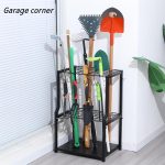 Garden Tool Organizer,Yard Tool Rack Heavy Duty,Free Standing for Garage Corner,Garage Organization,Garage Organizers and Storage,Garden Tool Holder for Lawn,Shed,Outdoor,Metal - Image 3