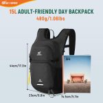 SKYSPER Hiking Backpack 15L Recycled Rucksack Travel Hiking Pack Lightweight Day Pack for Women Men - Image 4