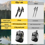 Glymnis Walking Poles 2 Pack Collapsible Walking Poles for Women Men with Quick Lock System, Foldable Hiking Trekking Poles for Senior Trekking, Backpacking - Image 3