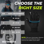 WESTWOOD FOX Winter Thermal Gloves Windproof Running Gloves Touch Screen Warm Anti Slip Silicone Cycling Gloves for Men Women,Elastic Cuff for Driving - Image 4