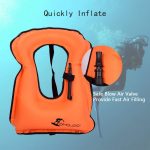 Inflatable Snorkel Vest Kayak Swimming Vest for Adults Snorkel Vests Inflatable Buoyancy Vest for Snorkeling Water Sports Beginner Adults-Only (96-220 lbs) - Image 4