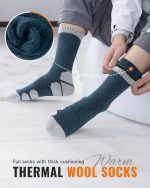 TANSTC Merino Wool Thermal Socks for Men & Women – Warm Thick Cushioned Crew Hiking, Walking, Running & Work Socks, 3 Pairs OEKO-TEX Certified - Image 3