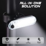 BYKING Bike Lights Front and Back, USB-C Rechargeable Bike Light, 4 LED Lighting Modes & Waterproof, Bright Bicycle Lights Set For Helmet, Cycle, MTB, Scooter and more. - Image 4