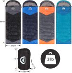 SWTMERRY- Sleeping Bag 3-4 Seasons (Summer, Spring, Fall, Winter) Warm & Cool Weather - Lightweight,Waterproof Indoor & Outdoor Use for Kids, Teens & Adults for Hiking, Backpacking and Camping - Image 3