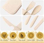 4 Pack Travel Cutlery Set with Case, Portable Camping Utensils Plastic, Reusable Cutlery Set, Knife Spoon Fork Knife, Cutlery to Go for Travel Picnic Camping - Image 5