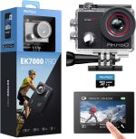 AKASO EK7000 Pro 4K Action Camera with 128GB microSDXC Memory Card - Touch Screen EIS Adjustable View Angle 40m Waterproof Underwater Camera Remote Control Helmet Camera with Accessories Kit - Image 2