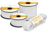 Abma Cord 550 Paracord 4mm 15m Rope 7 Strands Type III Parachute Cord for Crafting, Camping, Survival, Outdoor - Max. 250kg - White - Image 2
