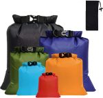 CNMTCCO Waterproof Dry Bag Set 6 Pcs,Lightweight Drybag Canoe Bags with 1.5L, 2.5L, 3L, 3.5L, 5L, 8L Waterproof Bag for Kayaking Rafting Boating Hiking Camping Travel Backpacking - Image 2