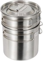 Cookware - Stainless Steel ing Pot Set - Lightweight Compact Outdoor Survival Cooking Gear for Backpacking Picnic Hiking Travel - Image 2