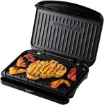 George Foreman Medium Electric Fit Grill [Non stick, Healthy, Griddle, Toastie, Hot plate, Panini, BBQ, Energy saving, Vertical storage, Easy clean, Drip tray, Ready to cook light] Black, 1630W 25810 - Image 2