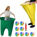 Granny Pants Yard Game Set, Granny Pants Game With 2 pants, 8 Throwing Bouncy Balls and 1 Pump, Funny Family games；party games adult； Garden Toys for Outdoor, Birthday Party, sports day，Family Reu - Image 2