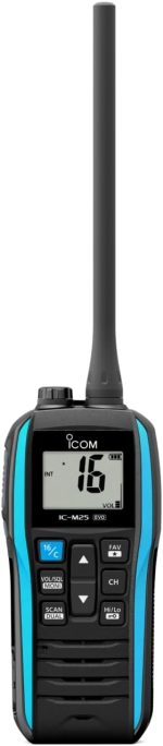 ICOM IC-M25 Euro EVO Marine VHF Radio – Slim, Floating & Waterproof with USB-C Charging | Handheld Marine Two-Way Radio, Long Battery Life – For Sailing, Kayaking, Jet Skiing, Yacht Safety (Blue) - Image 2
