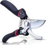 Kynup Garden Secateurs - SK-5 Steel Gardening Shears with Ergonomic Anti-Slip Handle, Gardening Pruning Scissors, Bypass Pruning Secateurs for Trimming & Hedge Shears Cutting - Garden Tools - Black - Image 2