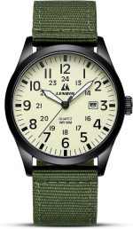LN LENQIN Mens Watches Military Watch Analog Quartz Watches for Men Waterproof Men's Wrist Watch with Date Nylon Band Army Tactical Sportswatch - Image 2